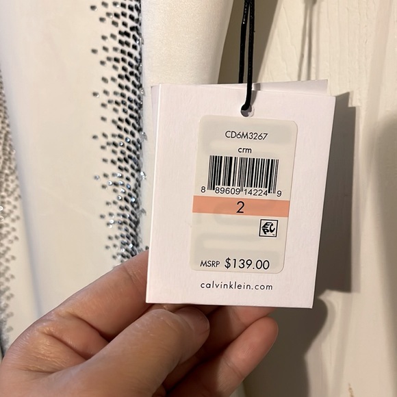 Calvin Klein White Sequined Dress - Picture 2 of 4